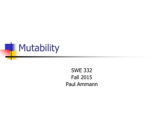 Mutability