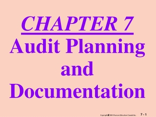 CHAPTER 7 Audit Planning and Documentation