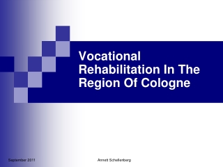 Vocational Rehabilitation In The Region Of Cologne