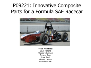 P09221: Innovative Composite Parts for a Formula SAE Racecar