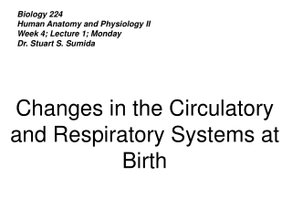 Biology 224 Human Anatomy and Physiology II Week 4; Lecture 1; Monday Dr. Stuart S. Sumida