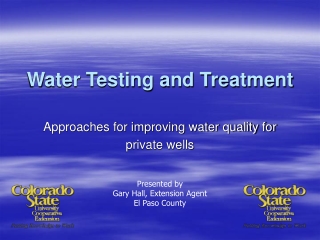 Water Testing and Treatment