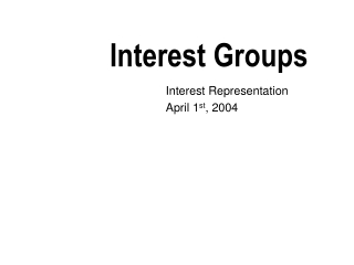 Interest Groups