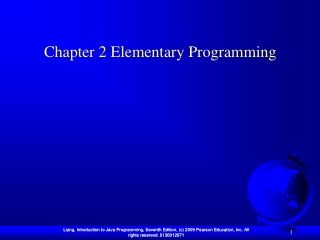 Chapter 2 Elementary Programming