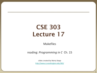 CSE 303 Lecture 17