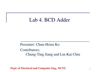 Lab 4. BCD Adder