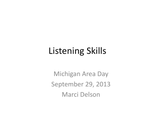 Listening Skills