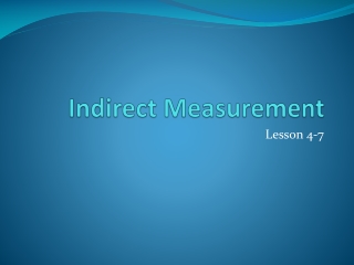 Indirect Measurement