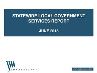 Statewide local government services report June 2013