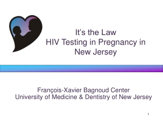 It’s the Law HIV Testing in Pregnancy in New Jersey