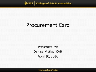 Procurement Card