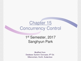 Chapter 15 Concurrency Control