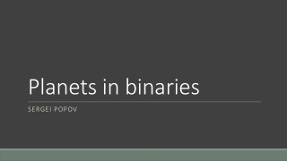 Planets in binaries