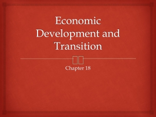 Economic Development and Transition