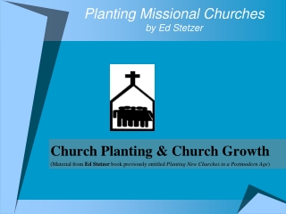 Planting Missional Churches  by Ed Stetzer