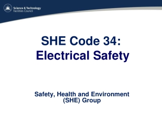 SHE Code 34:   Electrical Safety