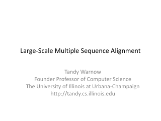 Large-Scale Multiple Sequence Alignment