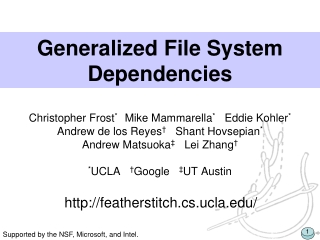 Generalized File System Dependencies