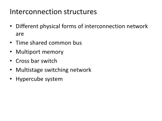 Interconnection structures