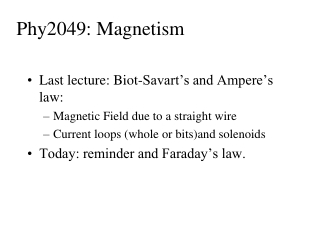 Phy2049: Magnetism