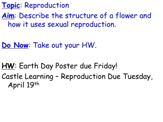 Topic : Reproduction