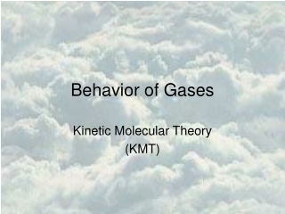 Behavior of Gases