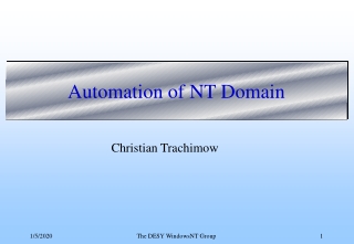 Automation of NT Domain