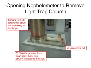 Opening Nephelometer to Remove Light Trap Column