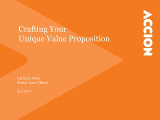 Crafting Your Unique Value Proposition