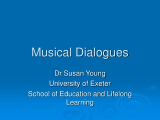 Musical Dialogues