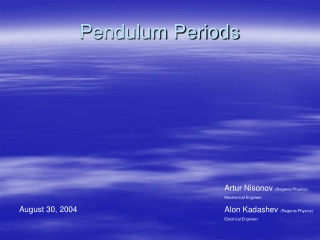 Pendulum Periods