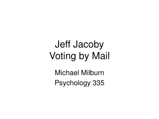 Jeff Jacoby Voting by Mail