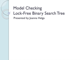 Model Checking Lock-Free Binary Search Tree