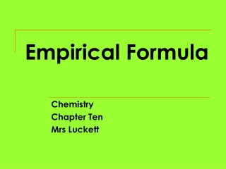 Empirical Formula