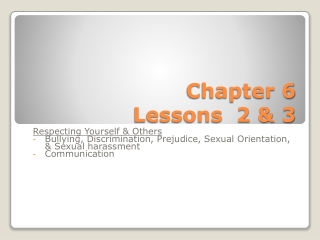 Chapter  6 Lessons  2 &amp;  3