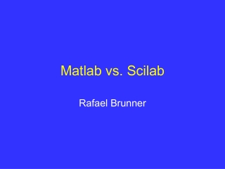 Matlab vs. Scilab