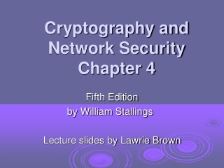 Cryptography and Network Security Chapter 4