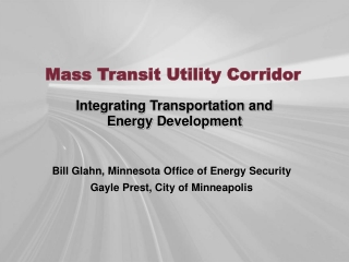 Mass Transit Utility Corridor