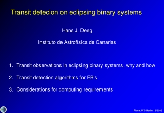 Transit detecion on eclipsing binary systems