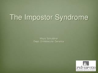 The Impostor Syndrome