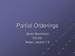 Partial Orderings