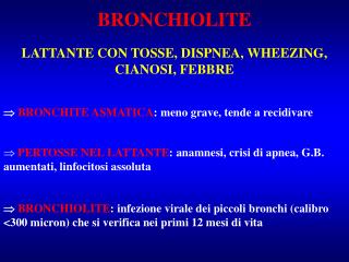 BRONCHIOLITE