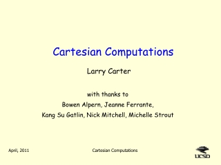 Cartesian Computations