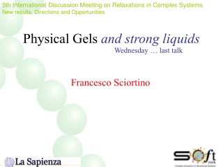 Physical Gels  and strong liquids