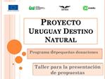 Proyecto Uruguay Destino Natural