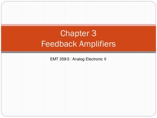 Chapter 3 Feedback Amplifiers