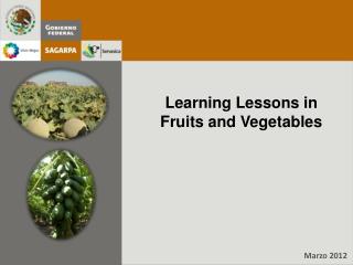 Learning Lessons in Fruits and Vegetables
