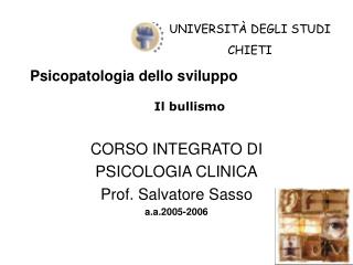 Psicopatologia dello sviluppo