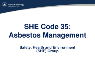 SHE Code 35:  Asbestos Management