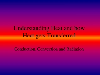 Understanding Heat and how Heat gets Transferred  Conduction, Convection and Radiation